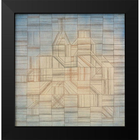 Variations Black Modern Wood Framed Art Print by Klee, Paul