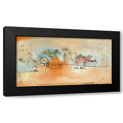 Where the Eggs and the Good Roast Come From Black Modern Wood Framed Art Print with Double Matting by Klee, Paul