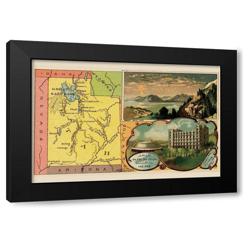 Utah Black Modern Wood Framed Art Print by Arbuckle Brothers