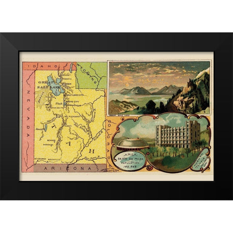 Utah Black Modern Wood Framed Art Print by Arbuckle Brothers