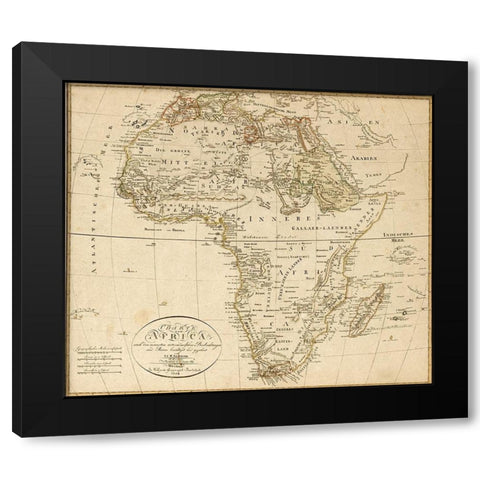 Africa 1804 Black Modern Wood Framed Art Print with Double Matting by Reinecke, JCM