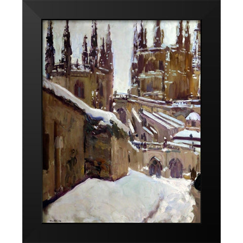 The Cathedral of Burgos Black Modern Wood Framed Art Print by Sorolla, Joaquin