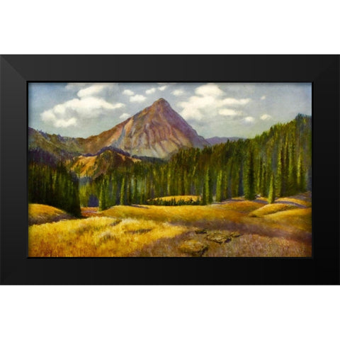 Mount Baldy from Rod Gun and Perch 1914 Black Modern Wood Framed Art Print by Blomfield, James