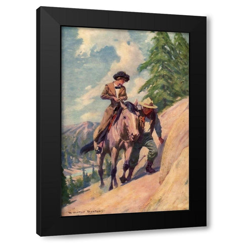 On Trail from Prescott of Saskatchewan 1913 Black Modern Wood Framed Art Print by Dunton, William