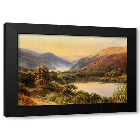 Blue Lake-Lake County-California 1914 Black Modern Wood Framed Art Print with Double Matting by Palmer, Sutton