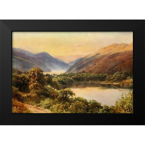 Blue Lake-Lake County-California 1914 Black Modern Wood Framed Art Print by Palmer, Sutton