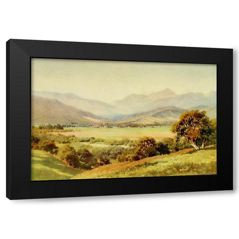 Glendale-Valley of the San Gabriel-California 1914 Black Modern Wood Framed Art Print with Double Matting by Palmer, Sutton