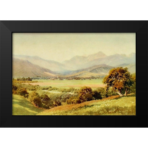 Glendale-Valley of the San Gabriel-California 1914 Black Modern Wood Framed Art Print by Palmer, Sutton
