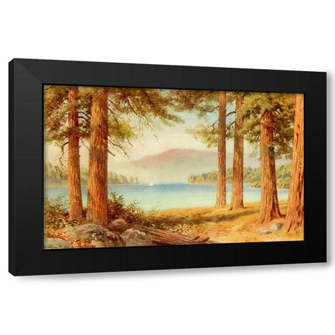 Lake Tahoe-California 1914 Black Modern Wood Framed Art Print by Palmer, Sutton