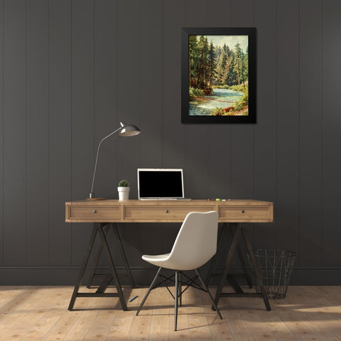 McCloud River-Sacramento Valley-California 1914 Black Modern Wood Framed Art Print by Palmer, Sutton