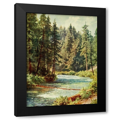 McCloud River-Sacramento Valley-California 1914 Black Modern Wood Framed Art Print with Double Matting by Palmer, Sutton