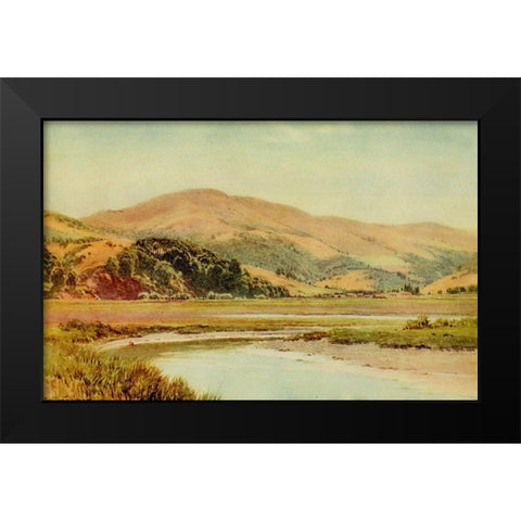 Mill Valley and Backwater of San Francisco Bay-California 1914 Black Modern Wood Framed Art Print by Palmer, Sutton