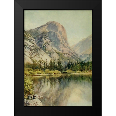 Mirror Lake-Yosemite-California 1914 Black Modern Wood Framed Art Print by Palmer, Sutton
