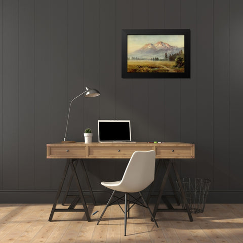 Mount Shasta-California 1914 Black Modern Wood Framed Art Print by Palmer, Sutton