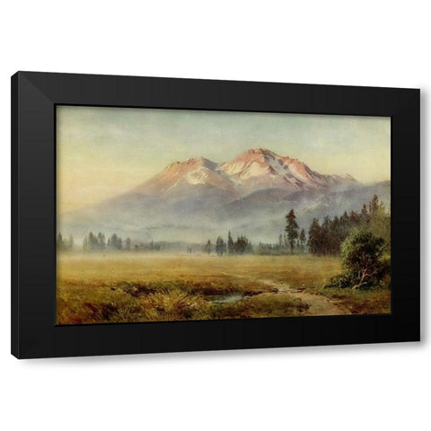 Mount Shasta-California 1914 Black Modern Wood Framed Art Print with Double Matting by Palmer, Sutton