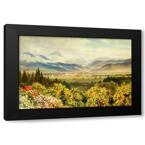 Redlands-looking towards San Bernardino Range-California 1914 Black Modern Wood Framed Art Print by Palmer, Sutton