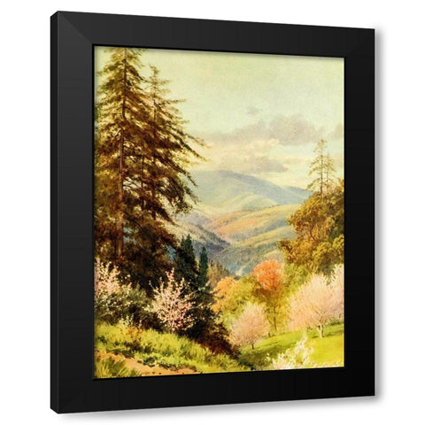 Santa Cruz mountain-the coast range-California 1914 Black Modern Wood Framed Art Print with Double Matting by Palmer, Sutton