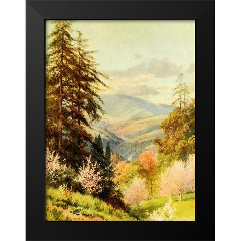 Santa Cruz mountain-the coast range-California 1914 Black Modern Wood Framed Art Print by Palmer, Sutton