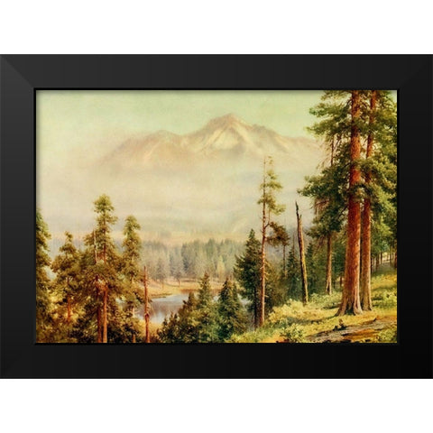 Shasta-California 1914 Black Modern Wood Framed Art Print by Palmer, Sutton