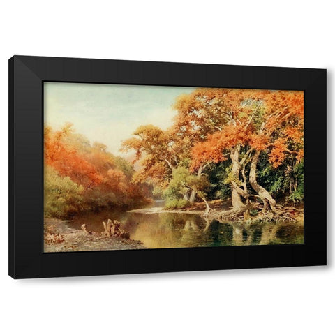 Sycamores-a coast range canyon-California 1914 Black Modern Wood Framed Art Print with Double Matting by Palmer, Sutton