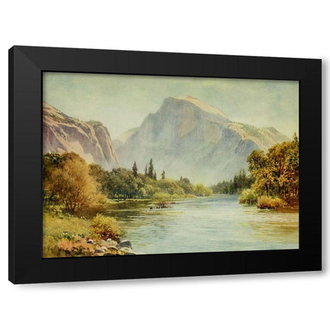 The Half Dome-Yosemite-California 1914 Black Modern Wood Framed Art Print with Double Matting by Palmer, Sutton