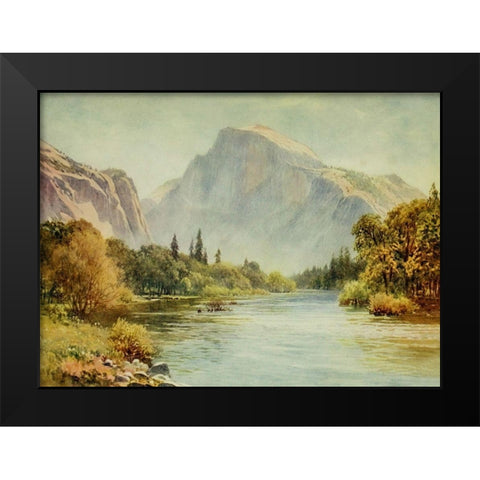 The Half Dome-Yosemite-California 1914 Black Modern Wood Framed Art Print by Palmer, Sutton