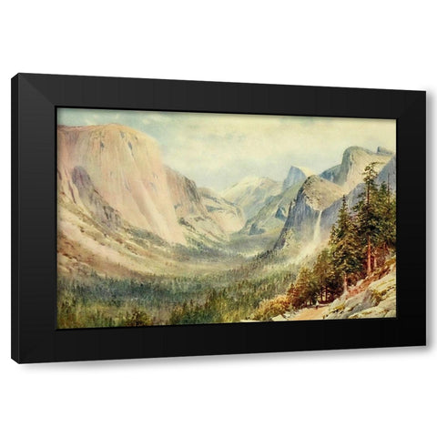 Valley of the Yosemite-California 1914 Black Modern Wood Framed Art Print with Double Matting by Palmer, Sutton