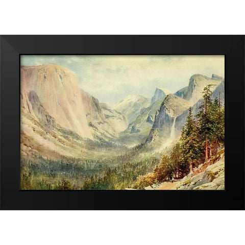 Valley of the Yosemite-California 1914 Black Modern Wood Framed Art Print by Palmer, Sutton