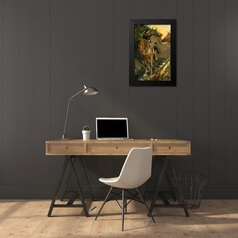 I got behind a turn and fired Black Modern Wood Framed Art Print by Wyeth, Newell