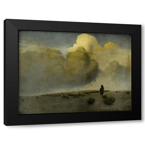 Pastoral of the South west Black Modern Wood Framed Art Print with Double Matting by Wyeth, Newell