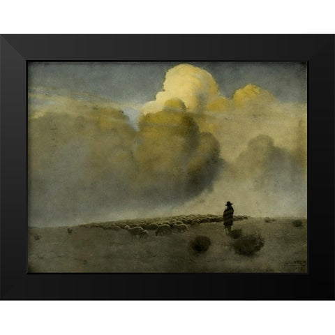 Pastoral of the South west Black Modern Wood Framed Art Print by Wyeth, Newell