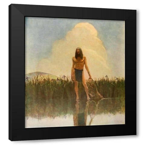 Moods-Summer Black Modern Wood Framed Art Print with Double Matting by Wyeth, Newell