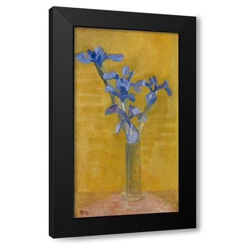 Irises 1910 Black Modern Wood Framed Art Print by Mondrian, Piet