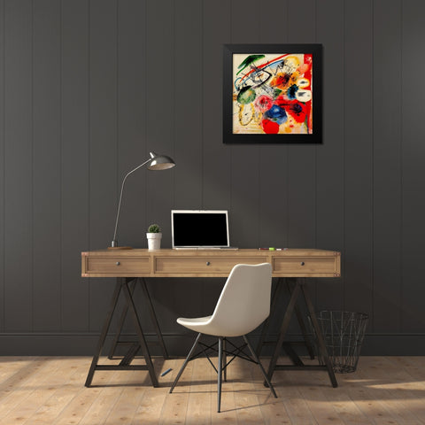 Black Lines 1913 Black Modern Wood Framed Art Print by Kandinsky, Wassily