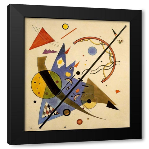 Bow and Arrow 1923 Black Modern Wood Framed Art Print by Kandinsky, Wassily