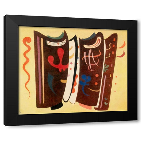 Brown with supplement 1935 Black Modern Wood Framed Art Print with Double Matting by Kandinsky, Wassily
