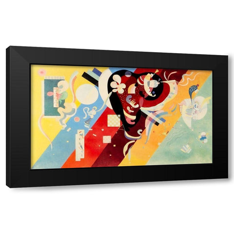 Composition IX 1936 Black Modern Wood Framed Art Print with Double Matting by Kandinsky, Wassily