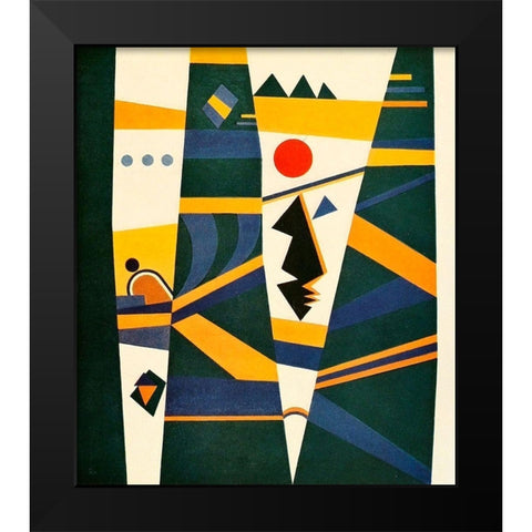 Connection no.579 1932 Black Modern Wood Framed Art Print by Kandinsky, Wassily