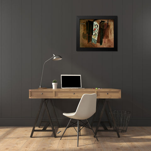 Development in Brown 1933 Black Modern Wood Framed Art Print by Kandinsky, Wassily