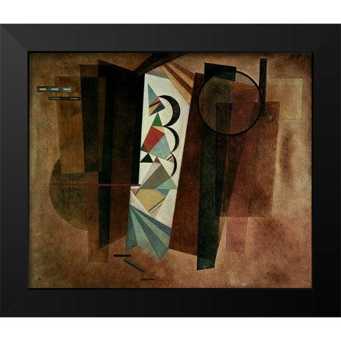 Development in Brown 1933 Black Modern Wood Framed Art Print by Kandinsky, Wassily