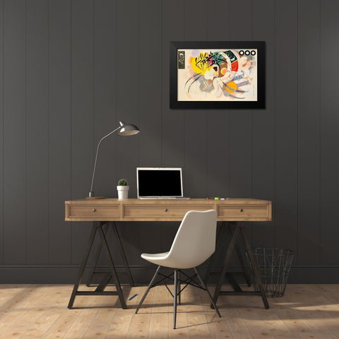Dominant curve 1936 Black Modern Wood Framed Art Print by Kandinsky, Wassily