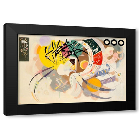 Dominant curve 1936 Black Modern Wood Framed Art Print with Double Matting by Kandinsky, Wassily