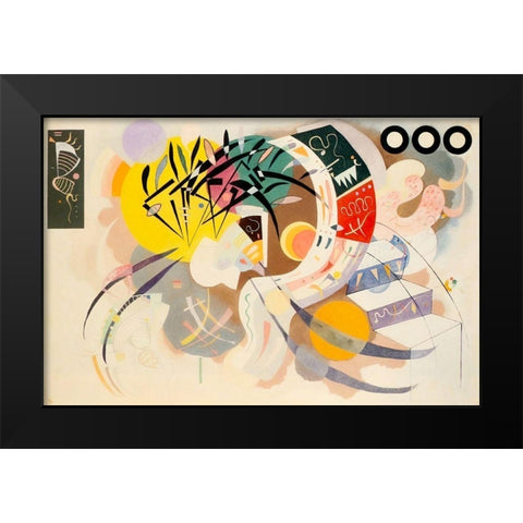 Dominant curve 1936 Black Modern Wood Framed Art Print by Kandinsky, Wassily