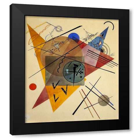 Dreamy 1923 Black Modern Wood Framed Art Print with Double Matting by Kandinsky, Wassily