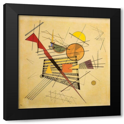Free relationship 1923 Black Modern Wood Framed Art Print with Double Matting by Kandinsky, Wassily