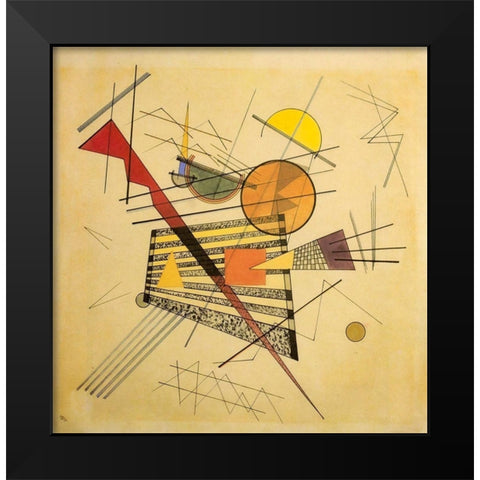 Free relationship 1923 Black Modern Wood Framed Art Print by Kandinsky, Wassily