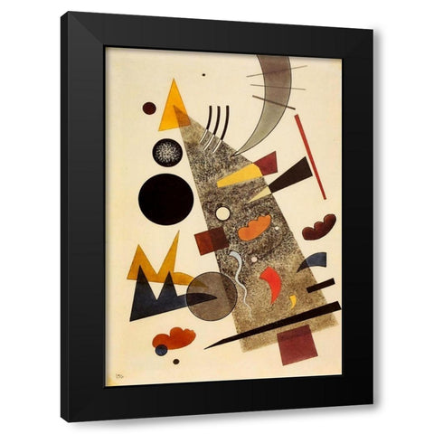 Grey 1924 Black Modern Wood Framed Art Print with Double Matting by Kandinsky, Wassily