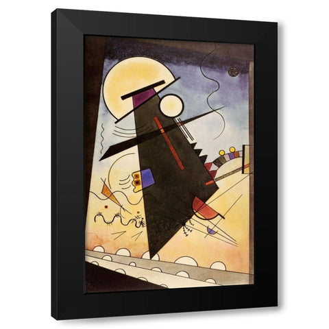 Grey morning 1924 Black Modern Wood Framed Art Print with Double Matting by Kandinsky, Wassily