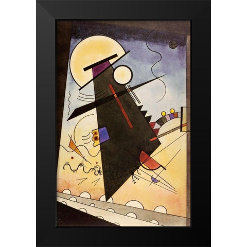 Grey morning 1924 Black Modern Wood Framed Art Print by Kandinsky, Wassily