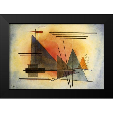 Heating up 1927 Black Modern Wood Framed Art Print by Kandinsky, Wassily